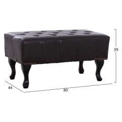 ΤΑΜΠΟΥΡΕ ΥΠΟΠΟΔΙΟ T.CHESTERFIELD EMMA HM226.01 PU 80x44x39Y εκ.ΣΚ.ΚΑΦΕ