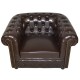 ΠΟΛΥΘΡΟΝΑ T.CHESTERFIELD POLINA HM3011.01 PU ΣΚΟΥΡΟ ΚΑΦΕ 110x90x73Yεκ.