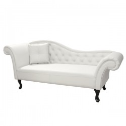 ΑΝΑΚΛΙΝΔΡΟ T.CHESTERFIELD NIOVI HM3007.02 PU ΛΕΥΚΟ-ΜΑΥΡΑ ΠΟΔΙΑ 190x61x84Yεκ.