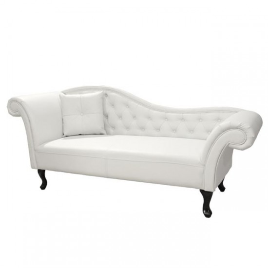 ΑΝΑΚΛΙΝΔΡΟ T.CHESTERFIELD  HM3007.02 PU ΛΕΥΚΟ ΑΡ. ΜΠΡΑΤΣΟ 190x61x84Yεκ.