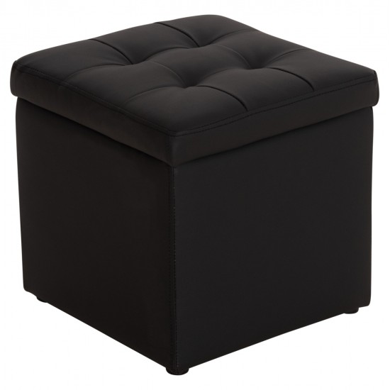 ΣΚΑΜΠΩ ΜΕ ΑΠΟΘΗΚΕΥΤΙΚΟ ΧΩΡΟ PU ΜΑΥΡΟ CUBE HM224.01 38x38x36.5Υεκ.