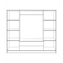 ΝΤΟΥΛΑΠΑ 4ΦΥΛΛΗ ΜΕ 2 ΣΥΡΤΑΡΙΑ AZALEA 200x55.5x180Υ εκ. HM353.01 ZEBRANO
