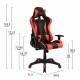 ΚΑΡΕΚΛΑ ΓΡΑΦΕΙΟΥ GAMING HM1062.01 SPEED ΜΑΥΡΟ ΚΟΚΚΙΝΟ PU 68,5 x 71,5 x 133,5 εκ.