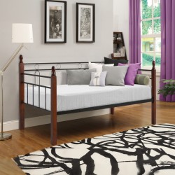 ΚΑΝΑΠΕΣ ΚΡΕΒΑΤΙ REVEN ΣΤΡΩΜΑ 90Χ190 εκ ΜΕΤΑΛΛΟ ΚΑΙ ΞΥΛΟ HM367