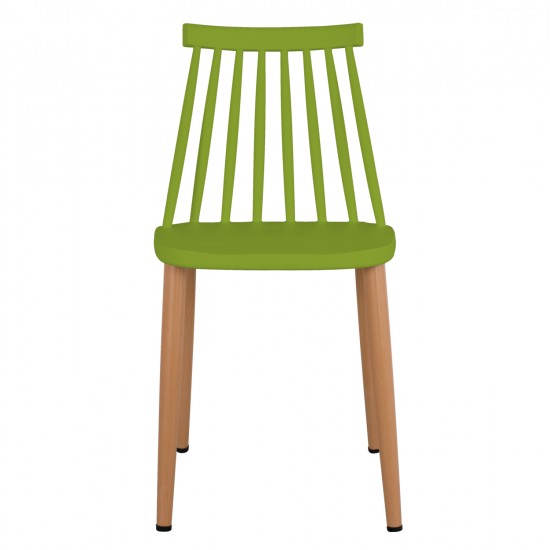 ΚΑΡΕΚΛΑ ΤΡΑΠΕΖΑΡΙΑΣ HM8052.08 VANESSA ΠΡΑΣΙΝΗ ΜΕ ΜΕΤΑΛΛΙΚΑ ΠΟΔΙΑ 42,5x47x81,5 εκ.