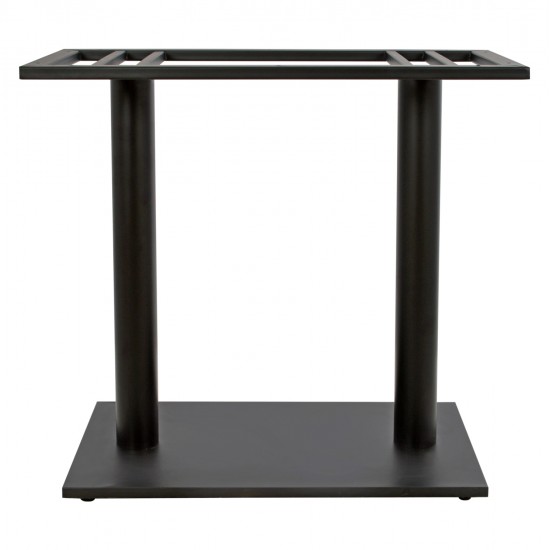 ΒΑΣΗ ΜΕΤΑΛΛΙΚΗ ΔΙΠΛΗ ΜΑΥΡΗ 80Χ40Χ72Υεκ. ΜΕ ΡΕΓΟΥΛΑΤΟΡΟΥΣ HM435