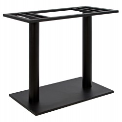 ΒΑΣΗ ΜΕΤΑΛΛΙΚΗ ΔΙΠΛΗ ΜΑΥΡΗ 80Χ40Χ72Υεκ. ΜΕ ΡΕΓΟΥΛΑΤΟΡΟΥΣ HM435