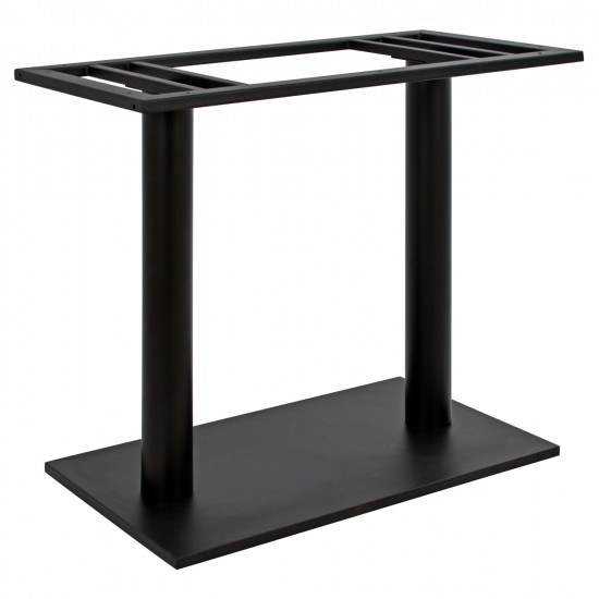 ΒΑΣΗ ΜΕΤΑΛΛΙΚΗ ΔΙΠΛΗ ΜΑΥΡΗ 80Χ40Χ72Υεκ. ΜΕ ΡΕΓΟΥΛΑΤΟΡΟΥΣ HM435