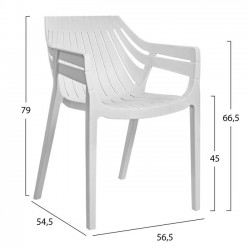 ΠΟΛΥΘΡΟΝΑ ΠΟΛΥΠΡΟΠΥΛΕΝΙΟΥ CHELLA HM8116.02 ΛΕΥΚΗ 56,5x54,5x79 cm