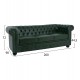 ΚΑΝΑΠΕΣ 3ΘΕΣΙΟΣ T.CHESTERFIELD HM3009.08 ΤΕΧΝΟΔΕΡΜΑ ΚΥΠΑΡΙΣΣΙ 208x90x73 εκ.