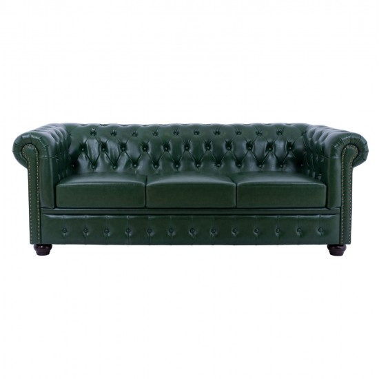 ΚΑΝΑΠΕΣ 3ΘΕΣΙΟΣ T.CHESTERFIELD HM3009.08 ΤΕΧΝΟΔΕΡΜΑ ΚΥΠΑΡΙΣΣΙ 208x90x73 εκ.