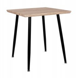 ΤΡΑΠΕΖΙ ΤΡΑΠΕΖΑΡΙΑΣ PALOMA HM8335.01, 70Χ70X76.5, SONOMA, ΜΑΥΡΑ ΠΟΔΙΑ