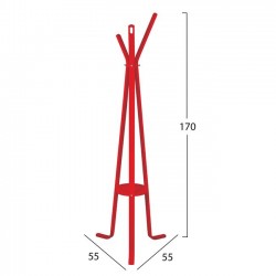 ΚΑΛΟΓΕΡΟΣ ΞΥΛΙΝΟΣ ΜΕ 3 ΠΟΔΙΑ HM8414.07 STAN ΚΟΚΚΙΝΟΣ 55x55x170 εκ.