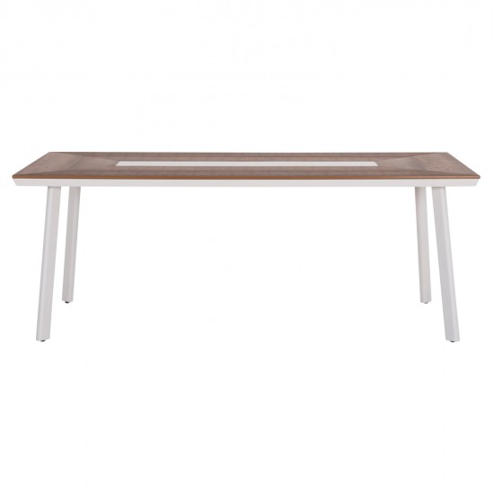 ΤΡΑΠΕΖΙ ΑΛΟΥΜΙΝΙΟΥ TABER HM5131.11 ΛΕΥΚΟ ΜΕ POLYWOOD TOP 200x100x75Υεκ