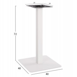 ΒΑΣΗ ΜΕΤΑΛΛΙΚΗ ΛΕΥΚΗ ΜΑΤ 40X40X72Υεκ. HM414.12
