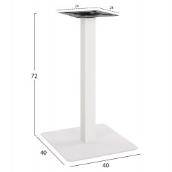 ΒΑΣΗ ΜΕΤΑΛΛΙΚΗ ΛΕΥΚΗ ΜΑΤ 40X40X72Υεκ. HM414.12