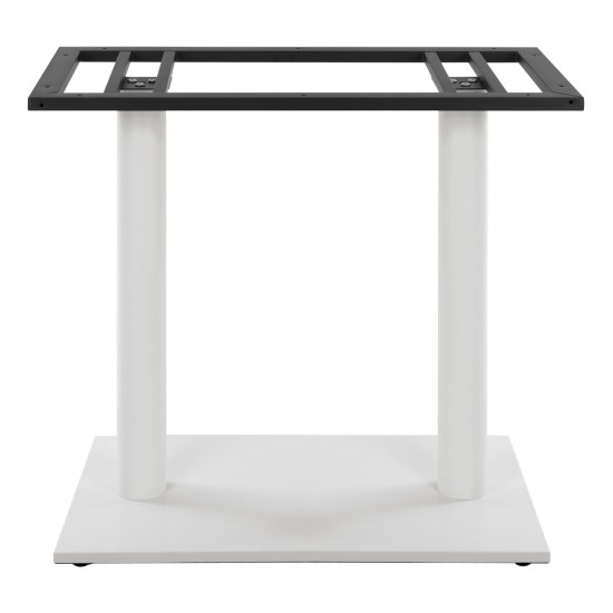 ΒΑΣΗ ΜΕΤΑΛΛΙΚΗ ΔΙΠΛΗ ΛΕΥΚΗ ΜΑΤ 80Χ40Χ72Υεκ. ΜΕ ΡΕΓΟΥΛΑΤΟΡΟΥΣ HM435.12