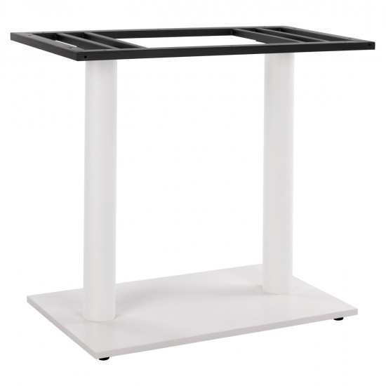 ΒΑΣΗ ΜΕΤΑΛΛΙΚΗ ΔΙΠΛΗ ΛΕΥΚΗ ΜΑΤ 80Χ40Χ72Υεκ. ΜΕ ΡΕΓΟΥΛΑΤΟΡΟΥΣ HM435.12