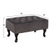 ΤΑΜΠΟΥΡΕ ΥΠΟΠΟΔΙΟ HM226.10 ΓΚΡΙ ΒΕΛΟΥΔΟ T.CHESTERFIELD EMMA 80x46x42Y εκ.