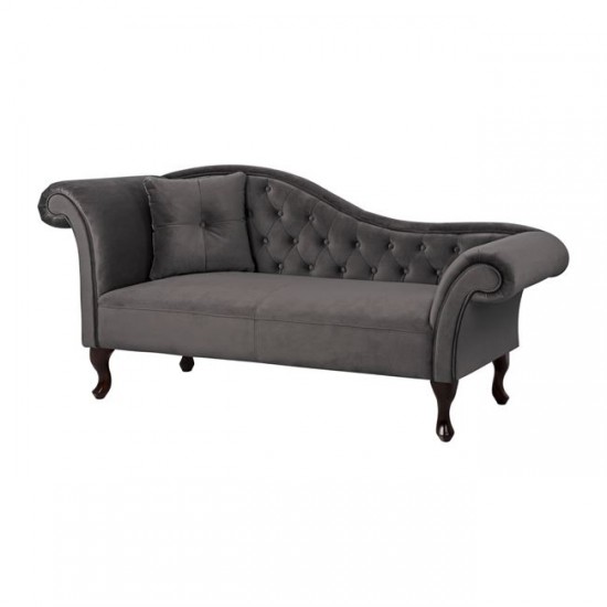 ΑΝΑΚΛΙΝΔΡΟ T.CHESTERFIELD ΓΚΡΙ ΒΕΛΟΥΔΟ NIOVI HM3007.10 ΑΡ.ΜΠΡΑΤΣO 189x61x84Yεκ.