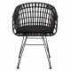 ΠΟΛΥΘΡΟΝΑ ΤΥΠΟΥ ΦΩΛΙΑ ΜΕΤΑΛΛΙΚΗ ALLEGRA HM5456.02 ΜΕ WICKER ΜΑΥΡΟ 59Χ56,5Χ83Υ εκ.