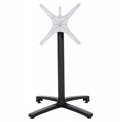 ΒΑΣΗ ΑΛΟΥΜΙΝΙΟΥ ΠΤΥΣΣΟΜΕΝΗ HM459.01 ΜΑΥΡΟ ΜΑΤ 69Χ69Χ73Υεκ. ΜΕ ΣΤΑΥΡΟ 48Χ48εκ.