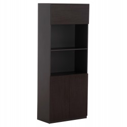 ΒΙΒΛΙΟΘΗΚΗ ΓΡΑΦΕΙΟΥ ΕΠΑΓΓΕΛΜΑΤΙΚΗ ROSEWOOD HM2089 ΜΕΛΑΜΙΝΗ ΓΚΡΙ-WENGE 80Χ40Χ200Υεκ.