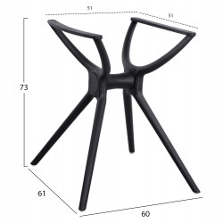 ΒΑΣΗ ΠΟΛΥΠΡΟΠΥΛΕΝΙΟΥ ΜΑΥΡΗ HM462.01 ΓΙΑ ΕΠΙΦΑΝΕΙΑ 80Χ80