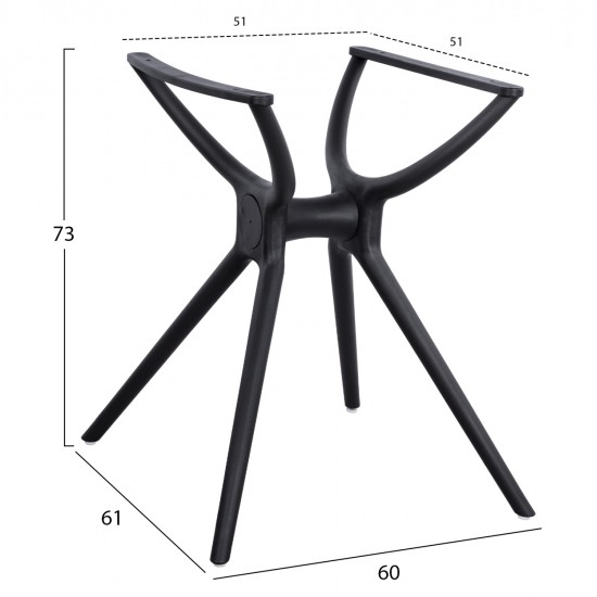 ΒΑΣΗ ΠΟΛΥΠΡΟΠΥΛΕΝΙΟΥ ΜΑΥΡΗ HM462.01 ΓΙΑ ΕΠΙΦΑΝΕΙΑ 80Χ80