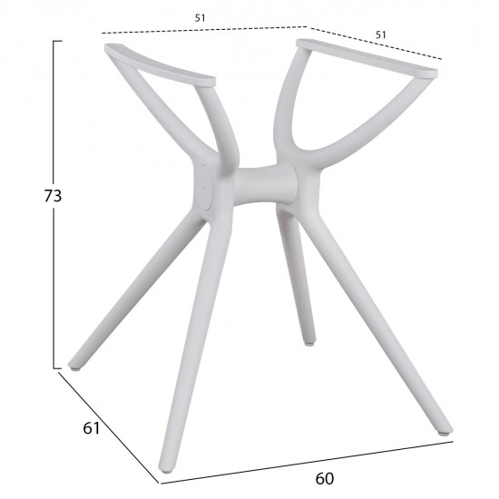 ΒΑΣΗ ΠΟΛΥΠΡΟΠΥΛΕΝΙΟΥ ΛΕΥΚΗ HM462.02 ΓΙΑ ΕΠΙΦΑΝΕΙΑ 80Χ80