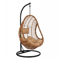 ΚΡΕΜΑΣΤΗ ΠΟΛΥΘΡΟΝΑ ΦΩΛΙΑ CALLIE HM5541.01 ΜΕ WICKER & ΜΑΞΙΛΑΡΙΑ ΜΠΕΖ Φ95Χ195Υ εκ.