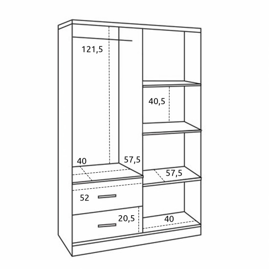 ΝΤΟΥΛΑΠΑ 4ΦΥΛΛΗ BRIANA ME 2 ΣΥΡΤΑΡΙΑ HM339.04 SONAMA-ΓΚΡΙ 120Χ42,5Χ180,5εκ.