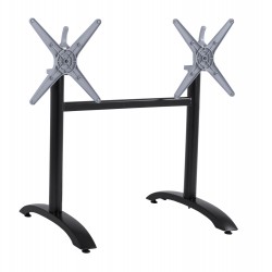 ΒΑΣΗ ΑΛΟΥΜΙΝΙΟΥ ΔΙΣΤΗΛΗ ΜΕ ΑΝΑΔΙΠΛΟΥΜΕΝΟΥΣ ΣΤΑΥΡΟΥΣ HM468.01 ΜΑΥΡΟ ΜΑΤ 78X59,5X73Υ εκ.