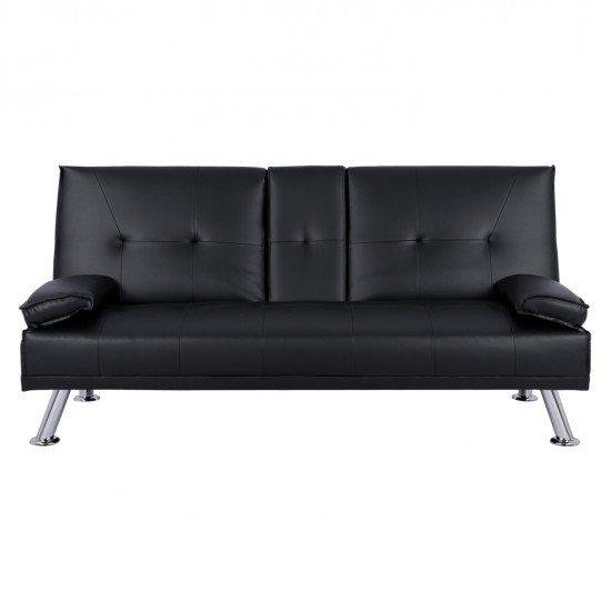 ΚΑΝΑΠΕΣ ΚΡΕΒΑΤΙ BENIN ΜΕ ΜΑΥΡΟ PU 165x76,5x79 εκ ΚΑΙ ΠΤΥΣΣΟΜΕΝΟ ΜΠΡΑΤΣΟ HM3157.01