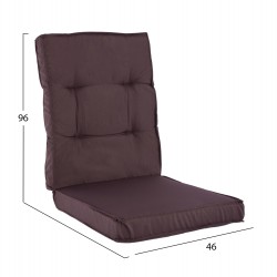 ΜΑΞΙΛΑΡΙ ΥΦΑΣΜΑΤΙΝΟ ΜΕ ΠΛΑΤΗ ΚΑΦΕ 96x46x7 εκ. HM5745.03