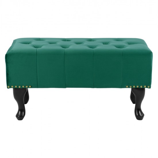 ΤΑΜΠΟΥΡΕ T.CHESTERFIELD EMMA HM226.03 ΚΥΠΑΡΙΣΣΙ ΒΕΛΟΥΔΟ-ΜΑΥΡΑ ΠΟΔΙΑ 80x45x40Υεκ