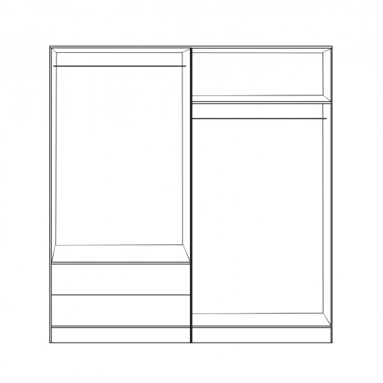 ΣΕΤ 2 ΤΜΧ ΝΤΟΥΛΑΠΑ 4ΦΥΛΛΗ ZEBRANO 160X42X181 HM11351.01