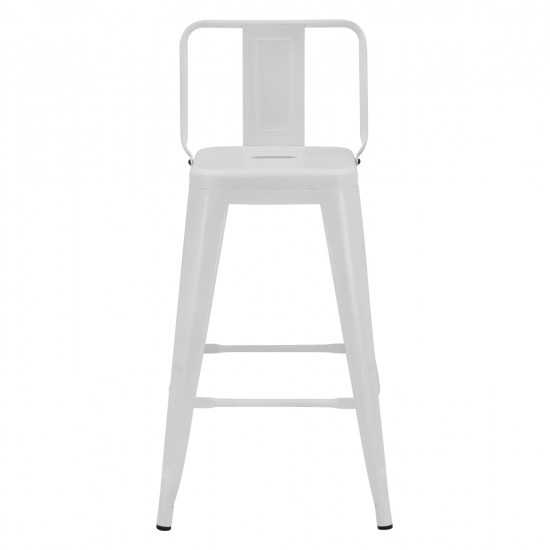 ΣΚΑΜΠΟ ΜΕΣΑΙΟΥ ΥΨΟΥΣ ΜΕΤΑΛΛΙΚΟ MELITA ΜΕ ΠΛΑΤΗ ΣΕ ΛΕΥΚΟ ΜΑΤ HM8574.31 42x42x89,5Υ εκ.