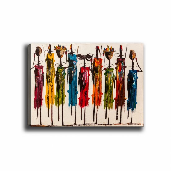 ΠΙΝΑΚΑΣ ΚΑΜΒΑΣ COLORFUL AFRICAN ART HM7197.02 100X3X70 εκ.