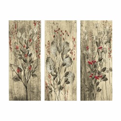 ΠΙΝΑΚΑΣ ΤΡΙΠΤΥΧΟ MDF RED FLOWERS AND BERRIES HM7204.01 60x50x0,3 εκ.