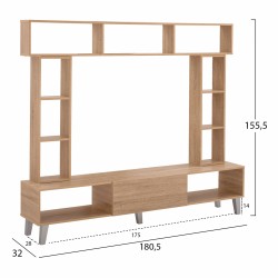 ΣΥΝΘΕΣΗ ΤΗΛΕΟΡΑΣΗΣ CHARLIZE SONAMA HM2253.02 180,5x32x155,5 εκ.