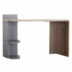 ΓΡΑΦΕΙΟ ΜΕΛΑΜΙΝΗΣ ΜΕ ΡΑΦΙΑ SYNDYA HM8994.01 ΚΑΡΥΔΙ- ΓΚΡΙ 112x55x85Y εκ.