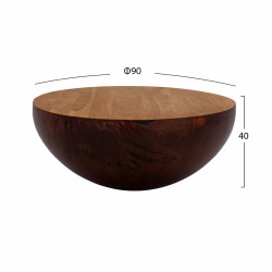 ΔΙΑΚΟΣΜΗΤΙΚΟ ΤΡΑΠΕΖΙ ΣΑΛΟΝΙΟΥ BOWL Φ90X40Yεκ. RUSTY ΜΕ ΞΥΛΟ ΑΚΑΚΙΑΣ HM8717.02