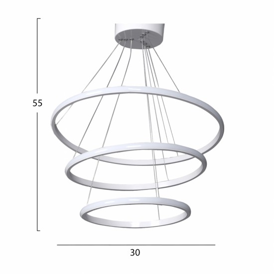 ΦΩΤΙΣΤΙΚΟ ΟΡΟΦΗΣ LED ΛΕΥΚΟ HM7510.01 30x28x55 εκ.