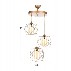 ΦΩΤΙΣΤΙΚΟ ΟΡΟΦΗΣ 3ΦΩΤΟ ΧΡΥΣΟ HM7515.01 40x85 εκ.
