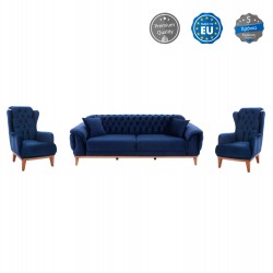 ΣΕΤ ΣΑΛΟΝΙ 3ΤΜΧ BENNINGTON ΜΠΛΕ HM11746.18