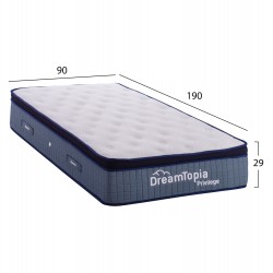 ΣΤΡΩΜΑ DREAMTOPIA, σειρά PRIVILEGE HM660.90 POCKET SPRING ΜΕ ΑΝΩΣΤΡΩΜΑ 90X190εκ.