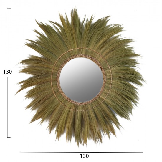 ΚΑΘΡΕΠΤΗΣ ΤΟΙΧΟY ΣΤΡΟΓΓΥΛΟΣ ΠΛΑΙΣΙΟ ΙΝΕΣ ΜΠΑΝΑΝΑΣ ΣΕ ΦΥΣΙΚΟ 130x4x130Υεκ.HM7734