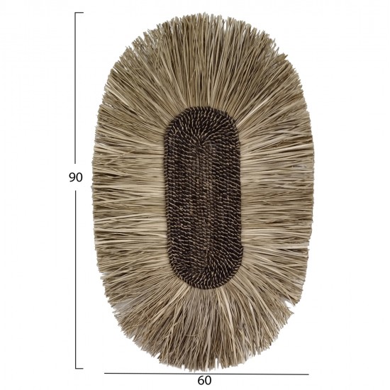 ΔΙΑΚΟΣΜΗΤΙΚΟ ΤΟΙΧΟΥ ΟΒΑΛ ΑΠΟ GRASS ΚΑΙ ΙΝΕΣ ΑΜΠΑΚΑ ΣΕ ΧΡΩΜΑ ΦΥΣΙΚΟ 60x5x90Yεκ.HM7795