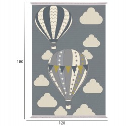 ΠΑΙΔΙΚΟ ΧΑΛΙ ΜΕ ΚΡΟΣΙΑ ΑΕΡΟΣΤΑΤΑ ΜΠΛΕ HM7679.23 120Χ180 εκ.